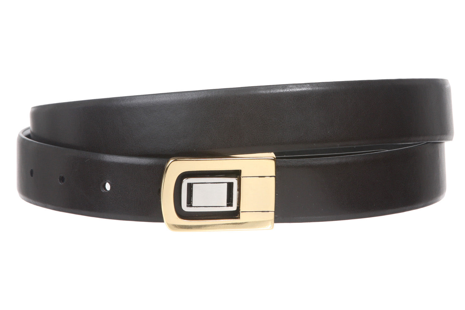 Men's 1 1/8" Black Cut-To-Fit One-Size-Fits-All Feather Edged Plain Leather Dress Belt