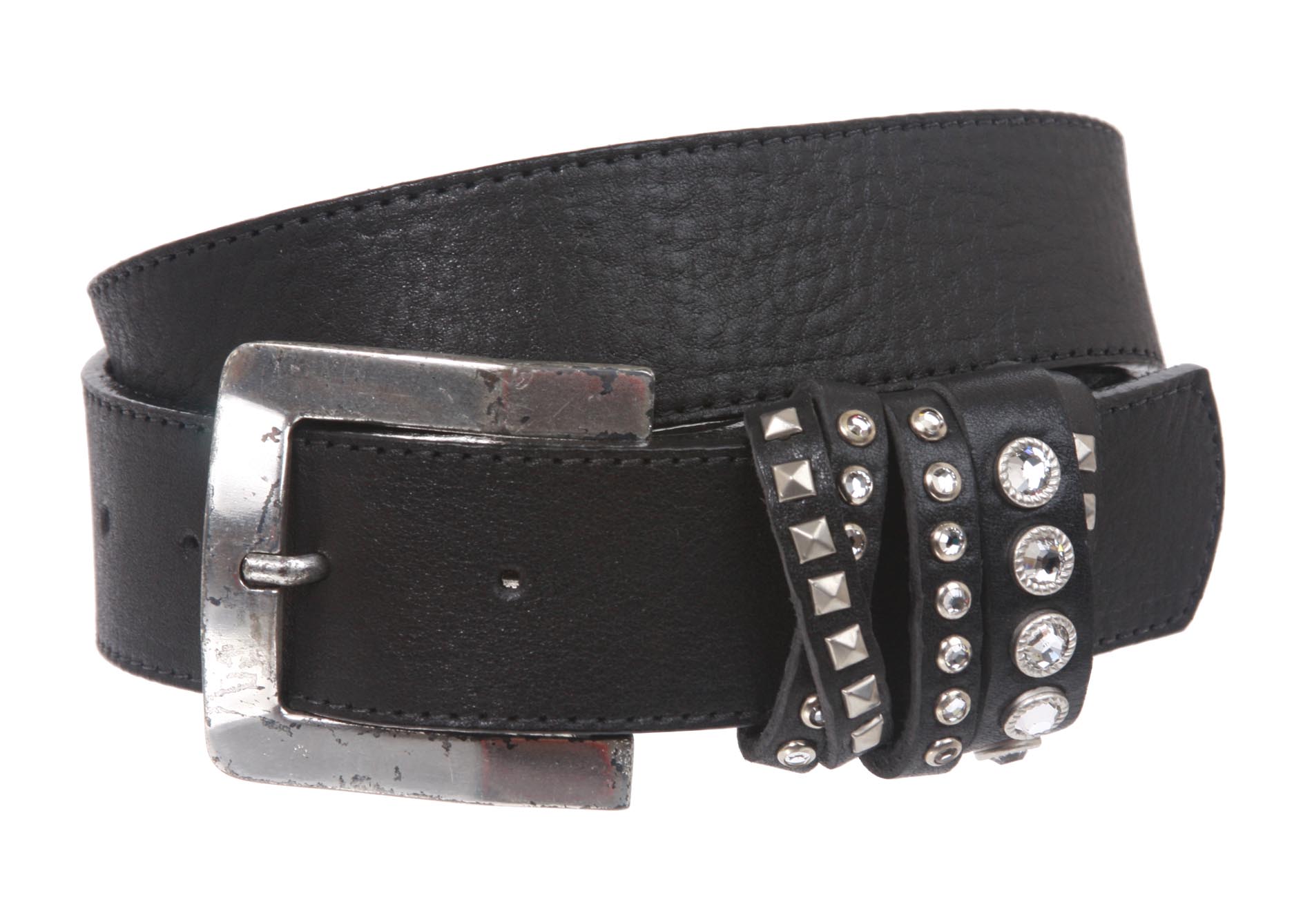 LEATHEROCK Crossed Loop Leather Belt - OnlineBelts