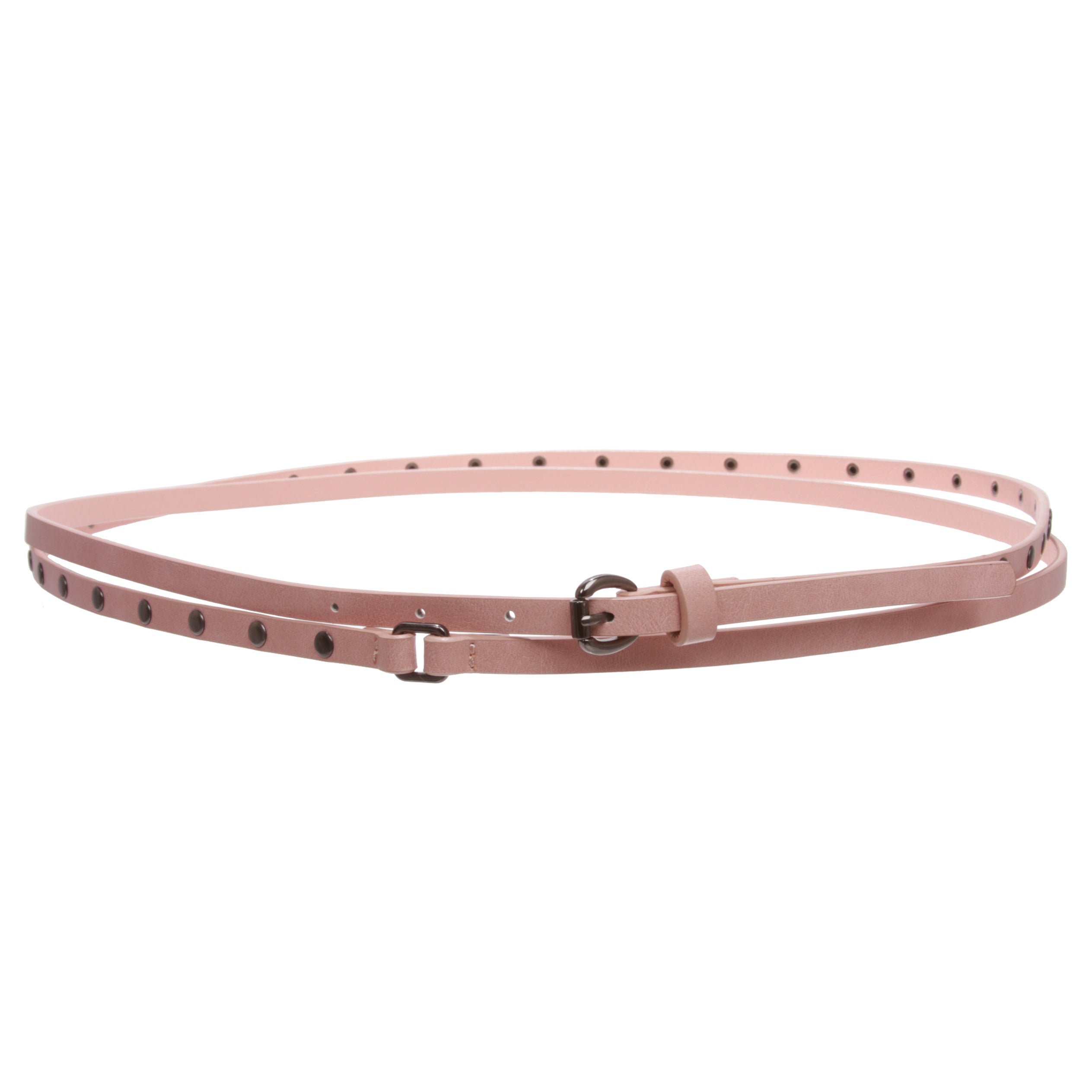 3/8" (10 mm) Skinny Studded Double Wrap Belt - OnlineBelts