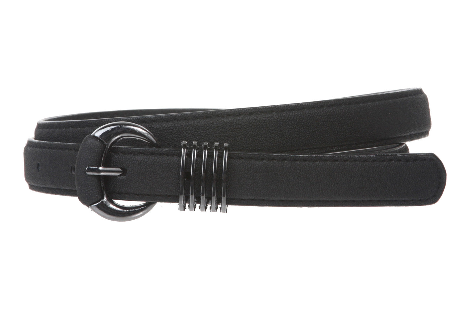 Ladies 20mm Plain Non Leather Skinny Belt - OnlineBelts