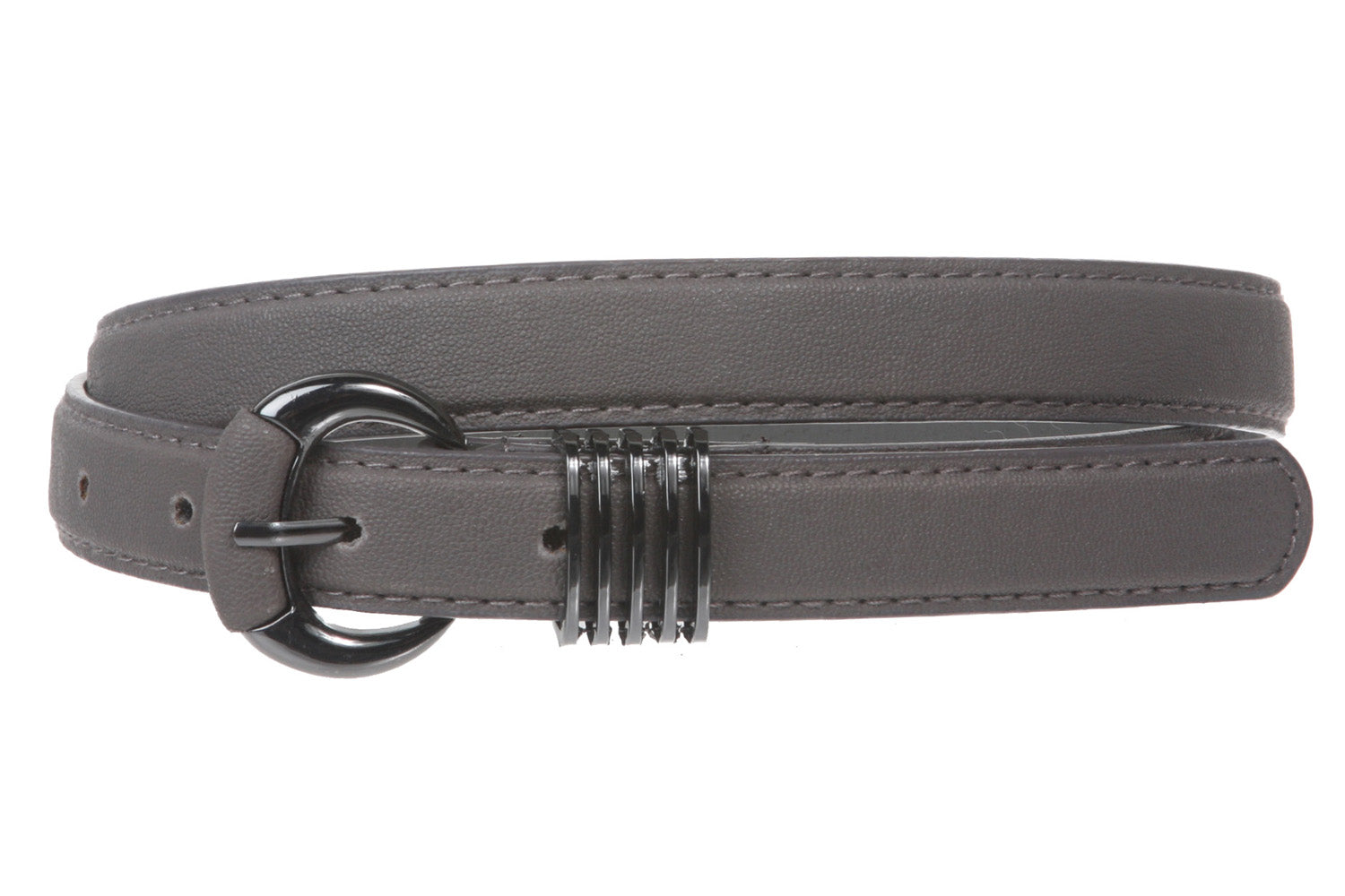 Ladies 20mm Plain Non Leather Skinny Belt