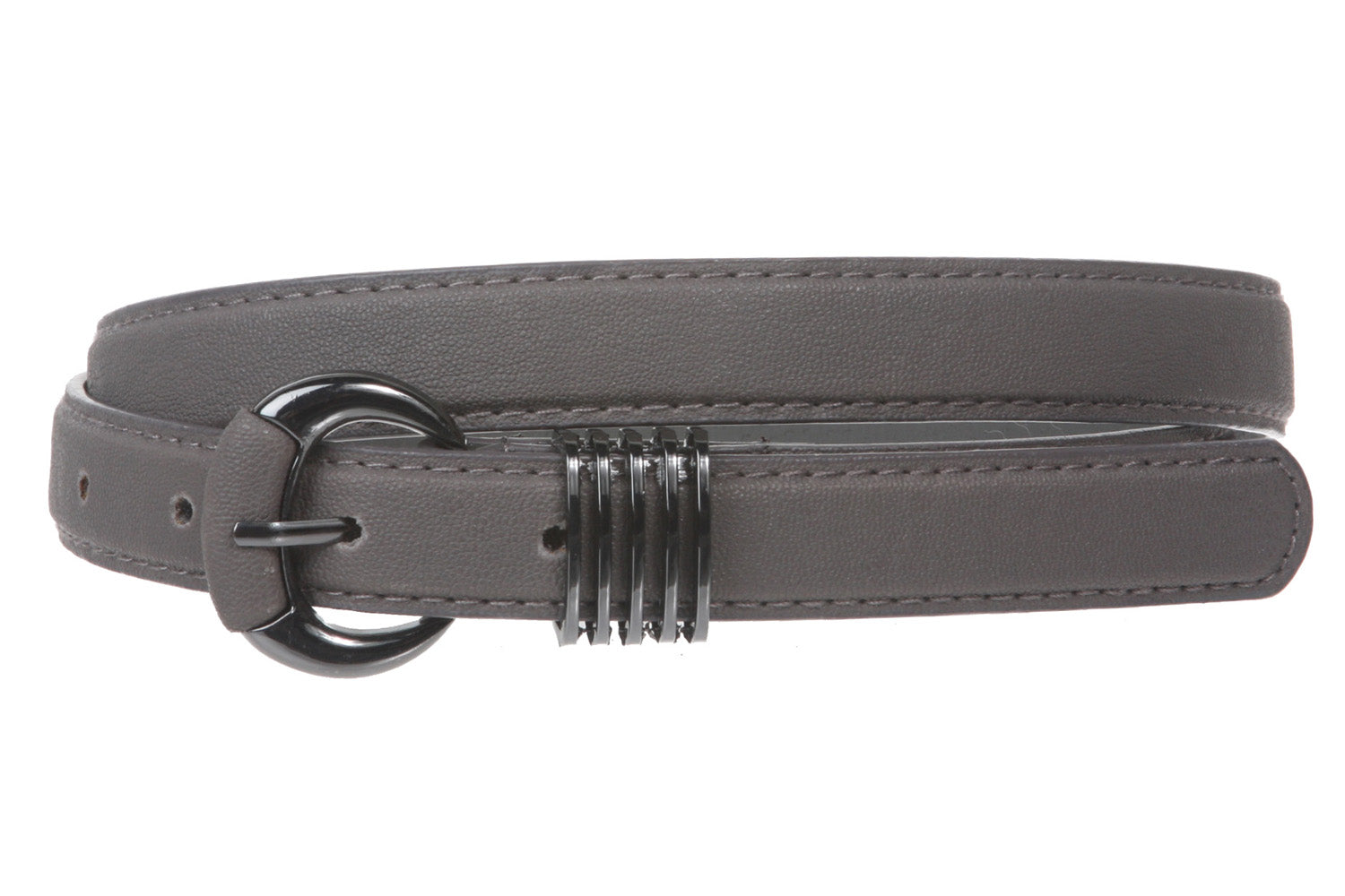 Ladies 20mm Plain Non Leather Skinny Belt - OnlineBelts