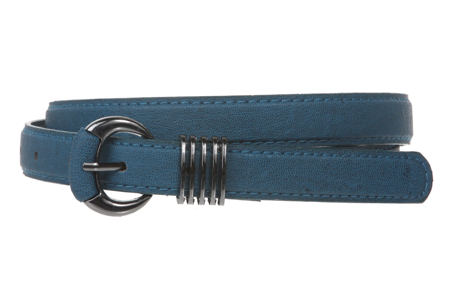 Ladies 20mm Plain Non Leather Skinny Belt - OnlineBelts