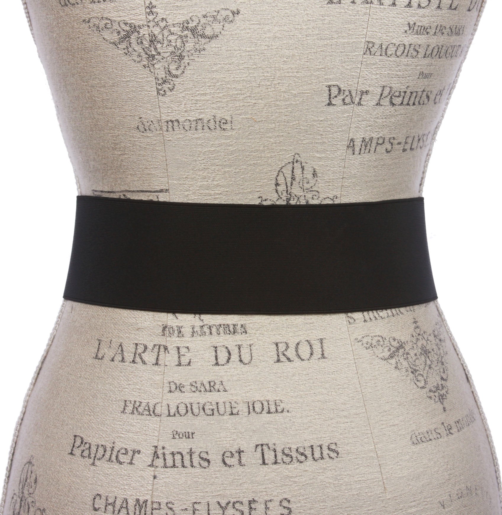 Women's 2 1/2" High Waist Elastic Croco and Faux Suede Stretch Belt - OnlineBelts