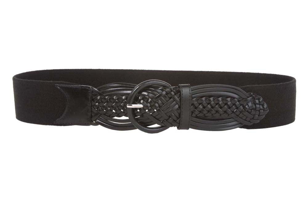 Ladies 1 3/4" Braided Elastic Stretch Round Belt - OnlineBelts