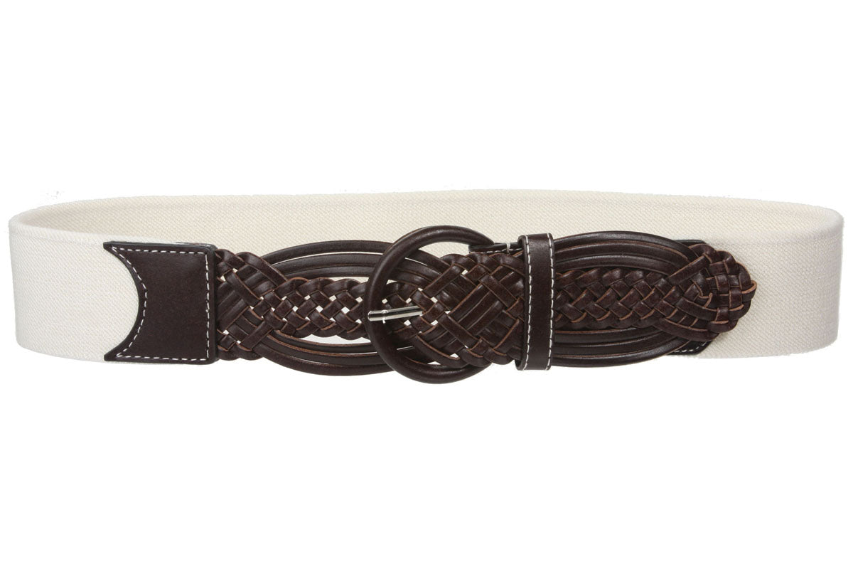 Ladies 1 3/4" Braided Elastic Stretch Round Belt - OnlineBelts