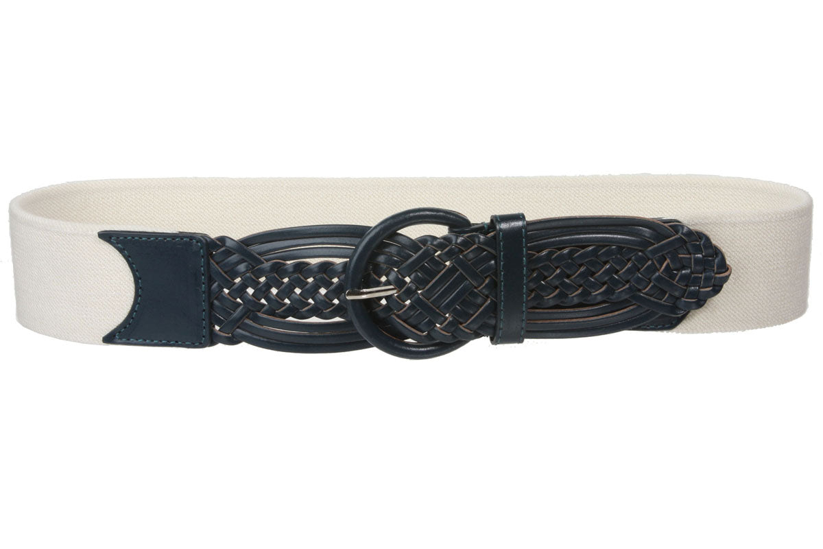 Ladies 1 3/4" Braided Elastic Stretch Round Belt - OnlineBelts