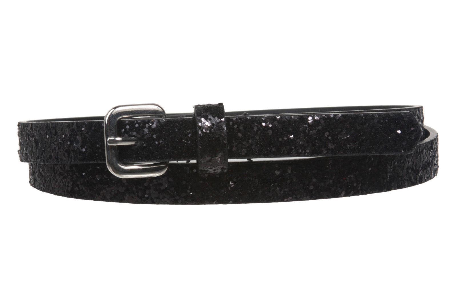 Women's 5/8" Skinny Glitter Non Leather Dress Belt - OnlineBelts