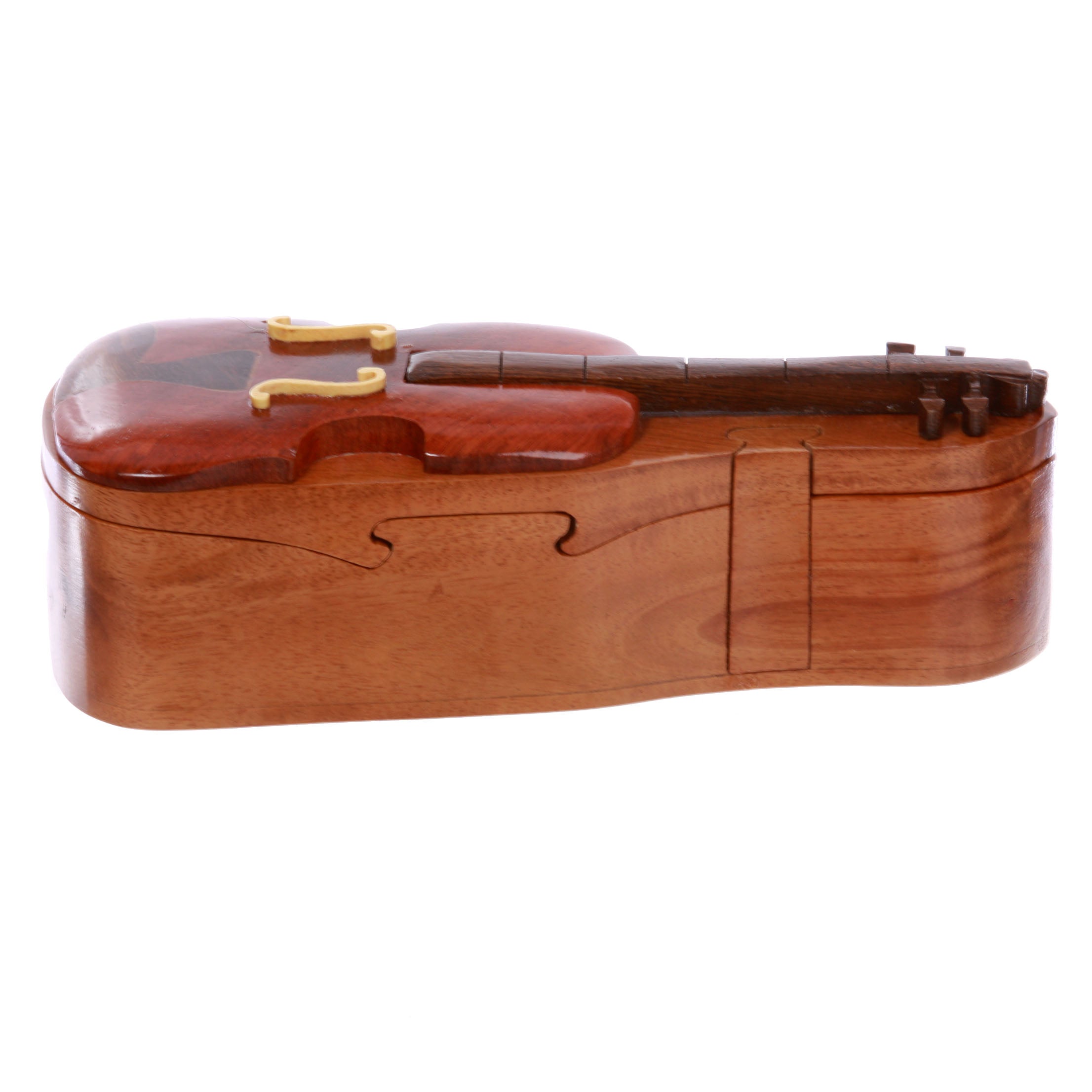 Violin/Fiddle Handcrafted Wooden Secret Jewelry Puzzle Box - Violin/Fiddle - OnlineBelts