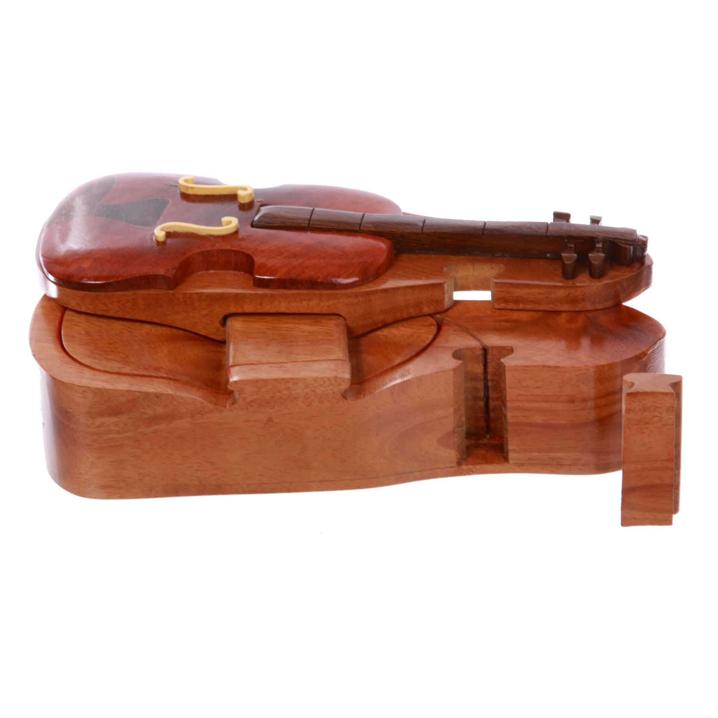 Violin/Fiddle Handcrafted Wooden Secret Jewelry Puzzle Box - Violin/Fiddle - OnlineBelts