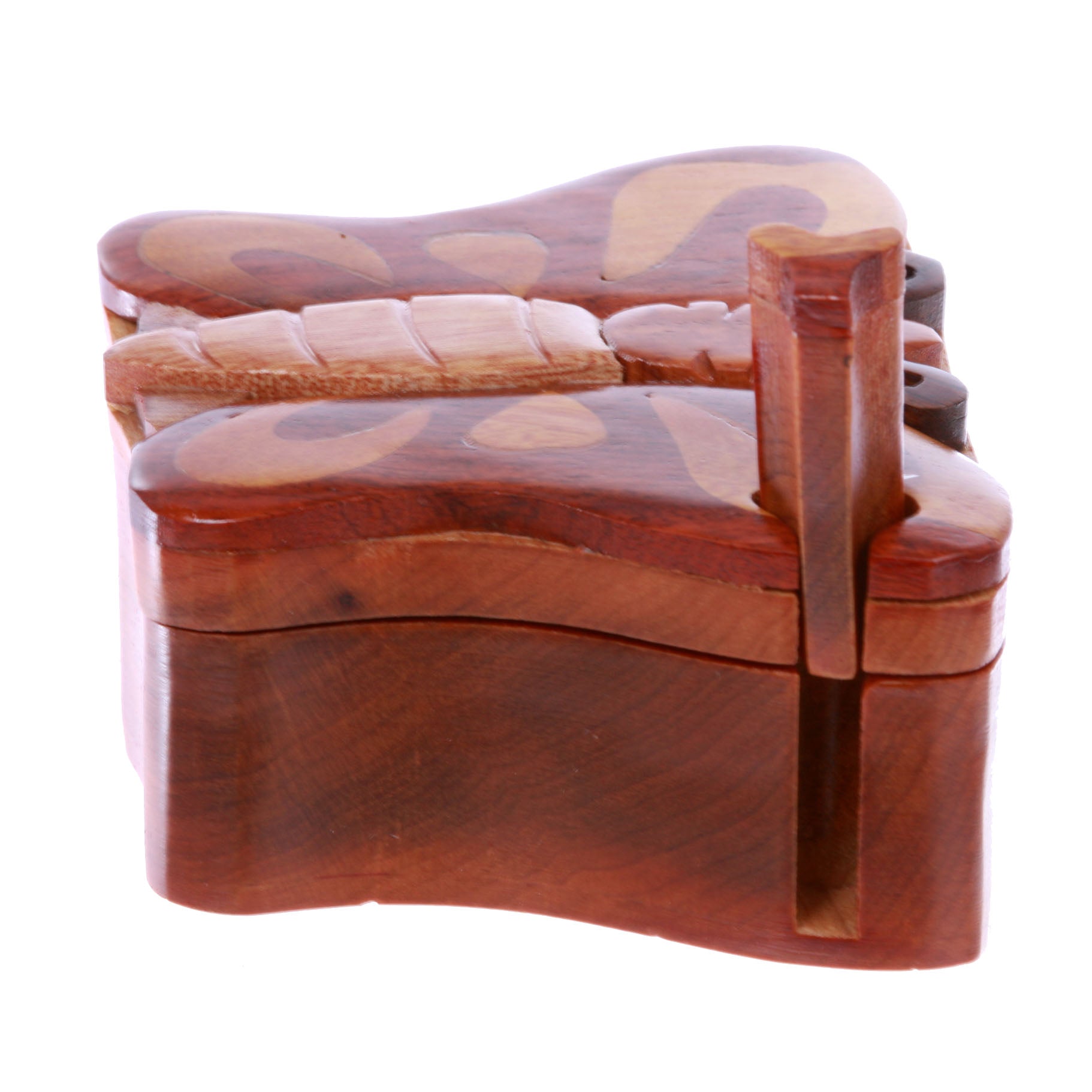 Butterfly Handcrafted Wooden Secret Jewelry Puzzle Box - Butterfly - OnlineBelts