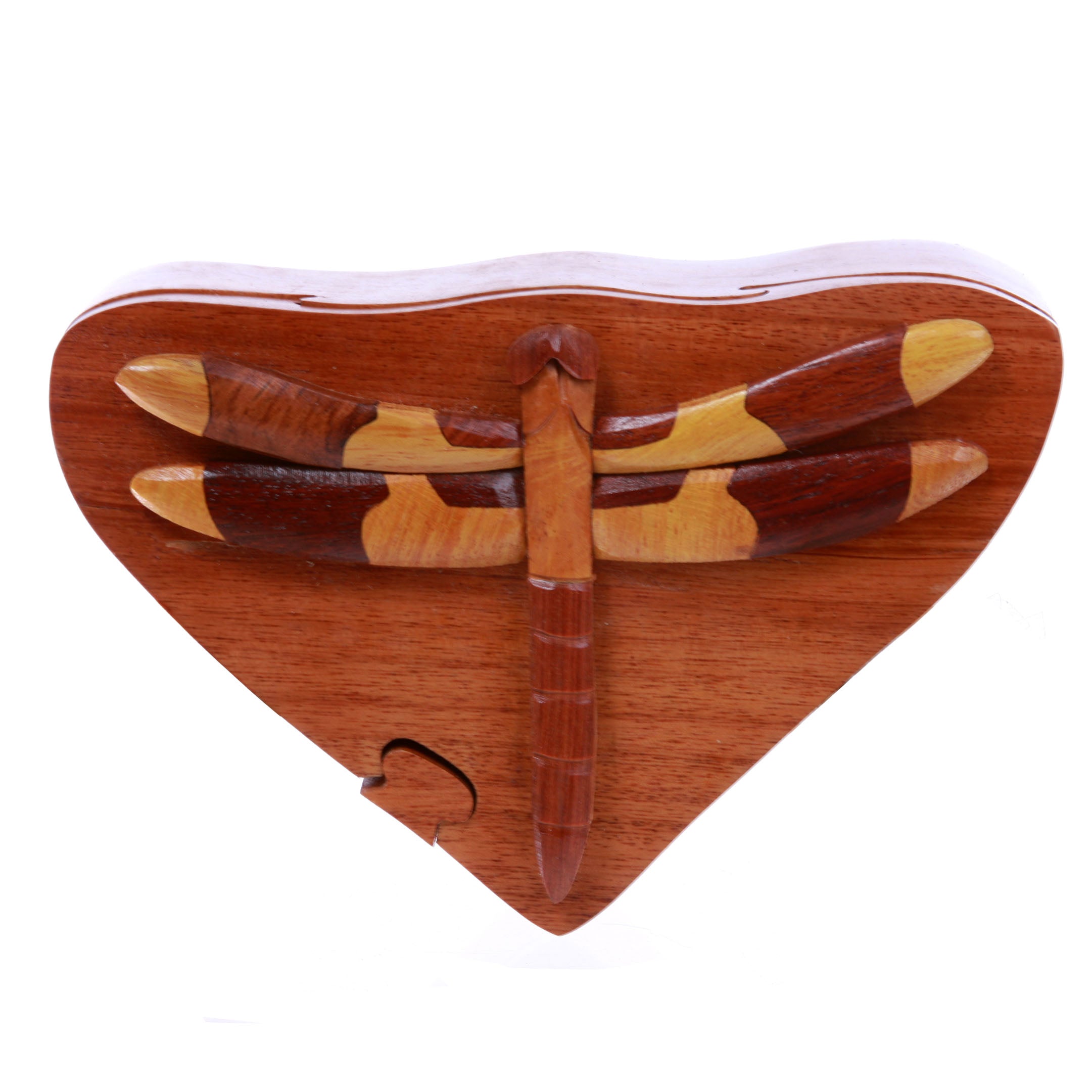 dragonfly Handcrafted Wooden Secret Jewelry Puzzle Box -Dragonfly - OnlineBelts