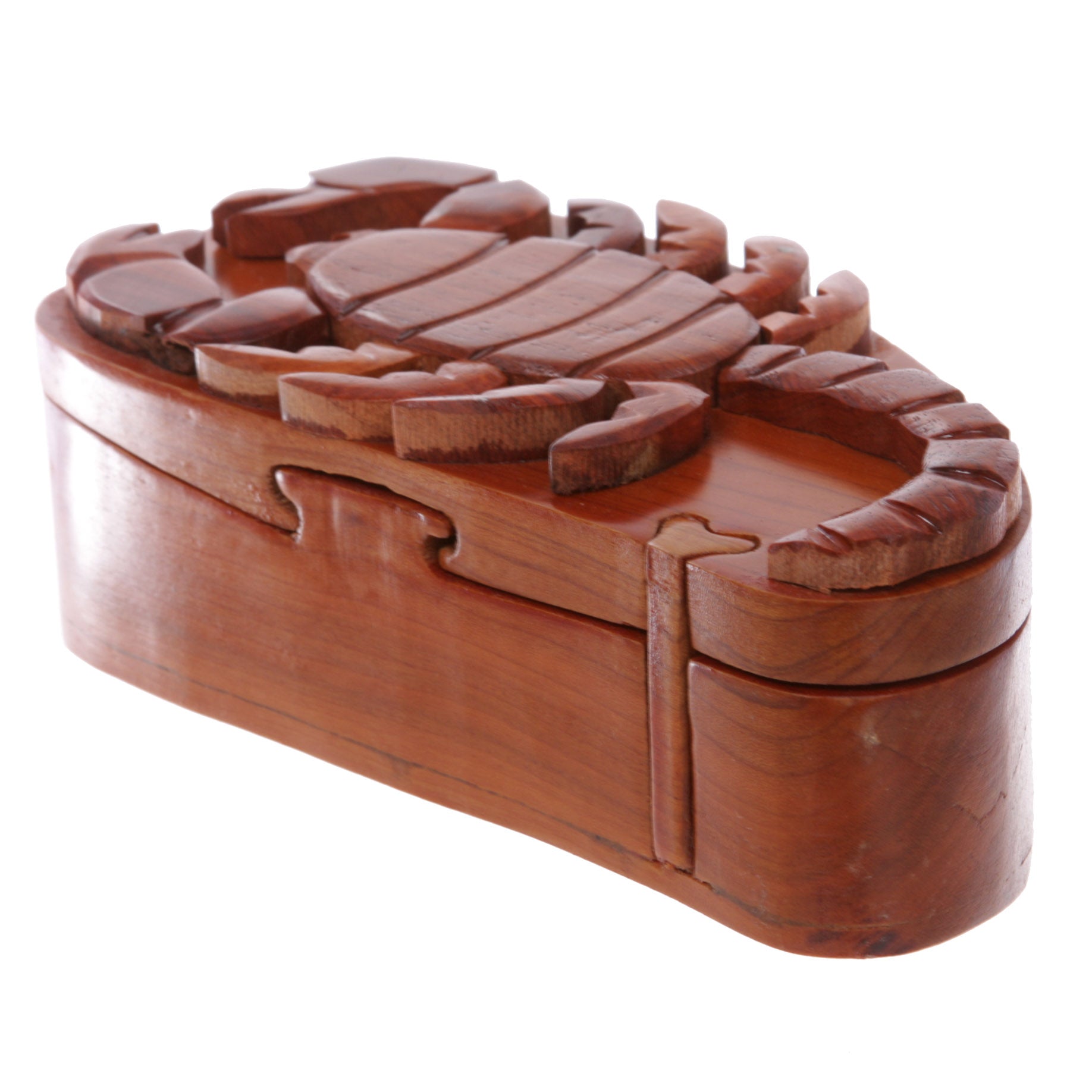Handcrafted Wooden Animal Shape Secret Jewelry Puzzle Box -Scorpion - OnlineBelts