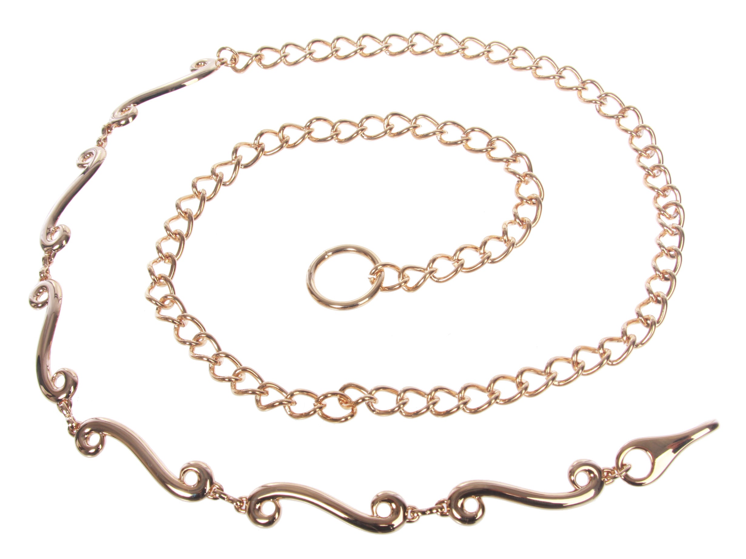 Women's Skinny Fashion Metal Chain Belt - OnlineBelts