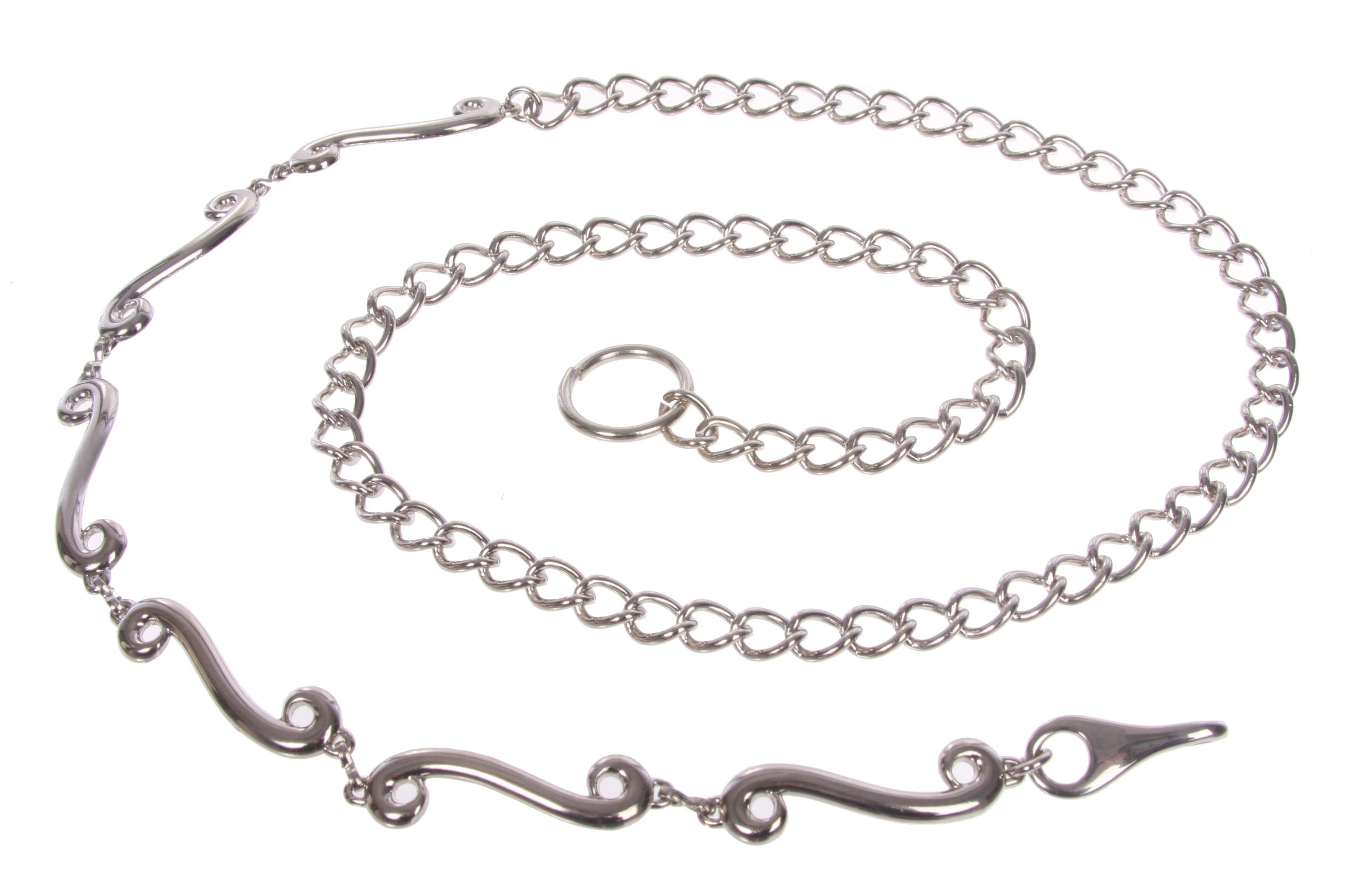 Women's Skinny Fashion Metal Chain Belt - OnlineBelts