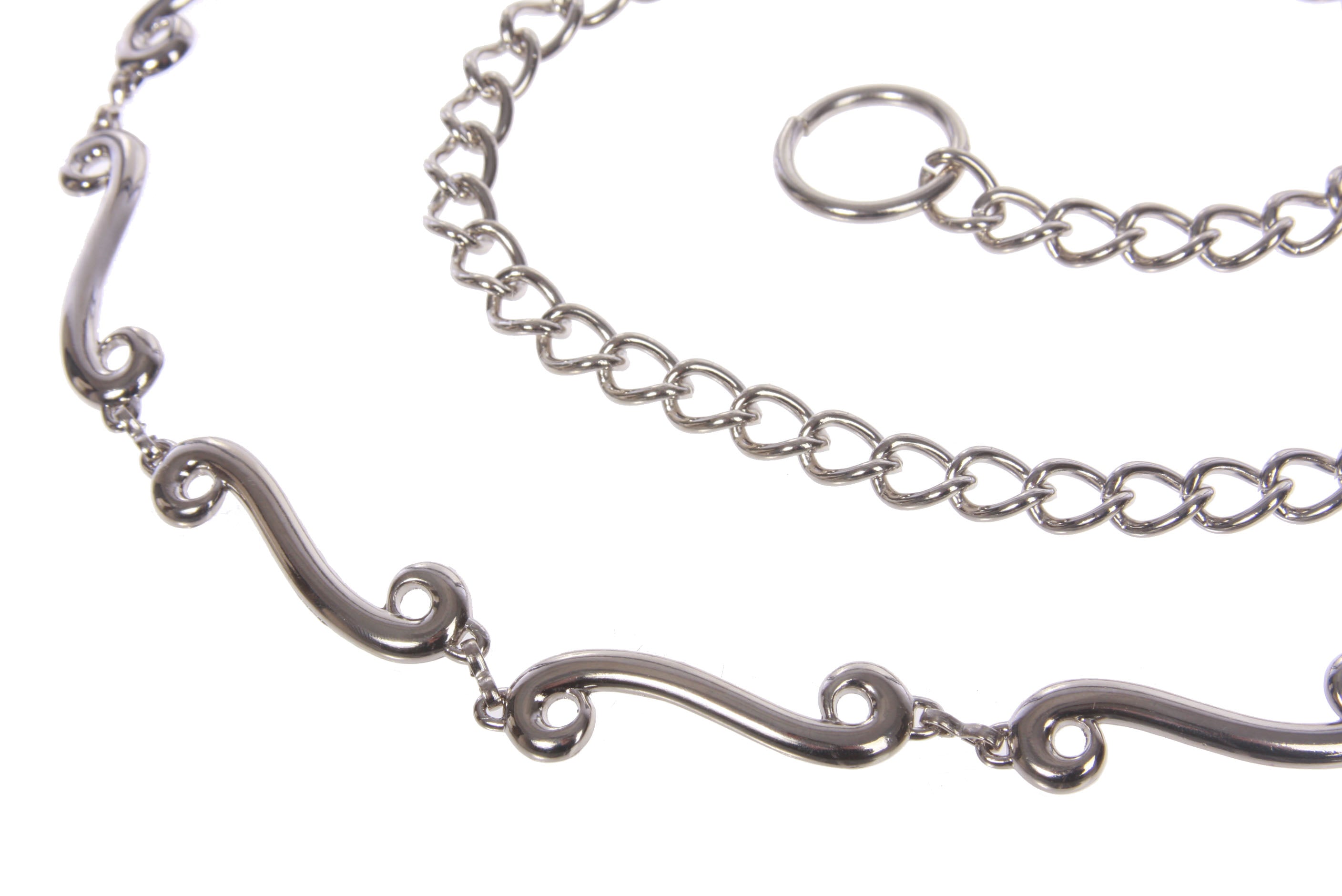 Women's Skinny Fashion Metal Chain Belt - OnlineBelts