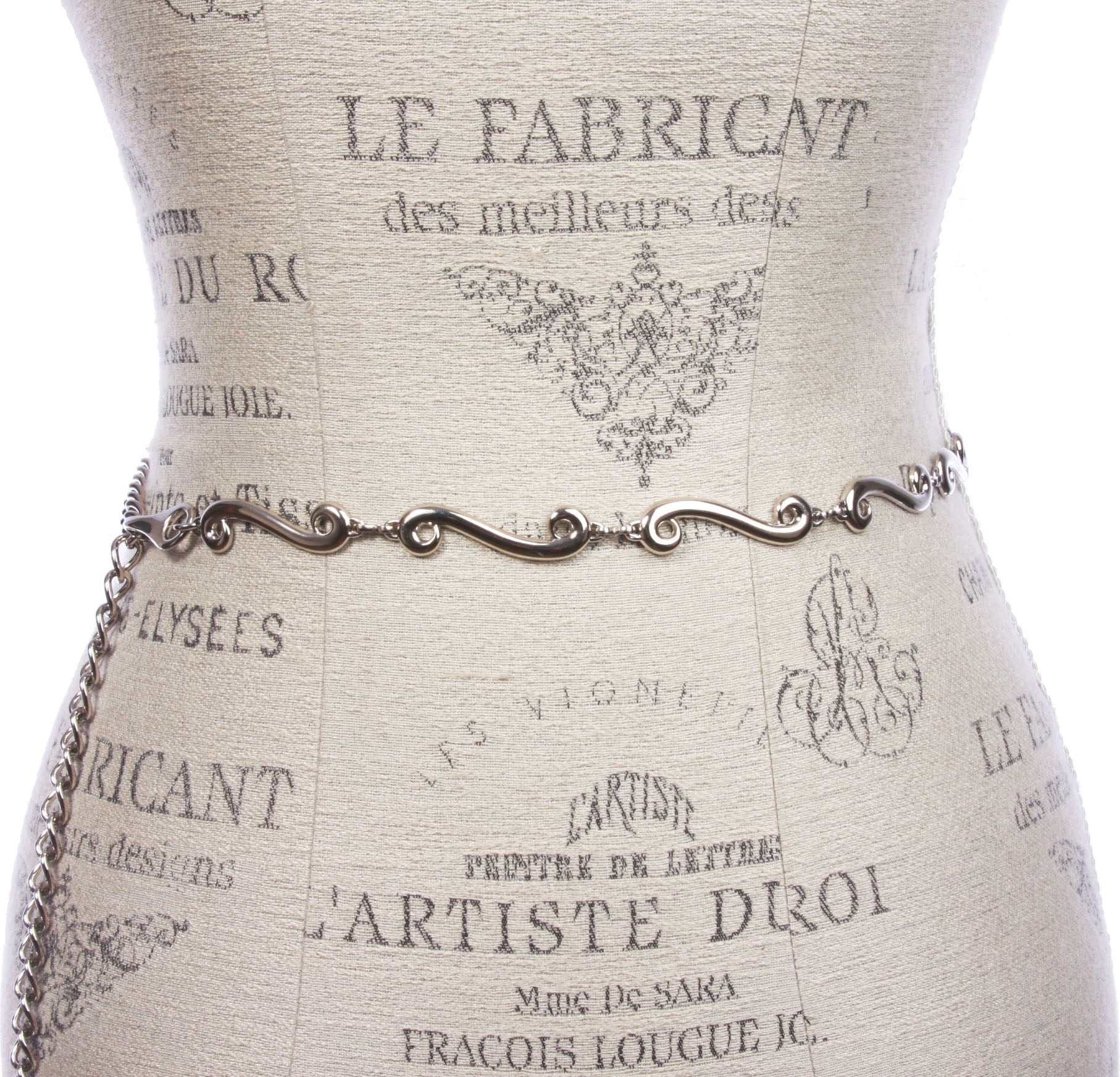 Women's Skinny Fashion Metal Chain Belt - OnlineBelts