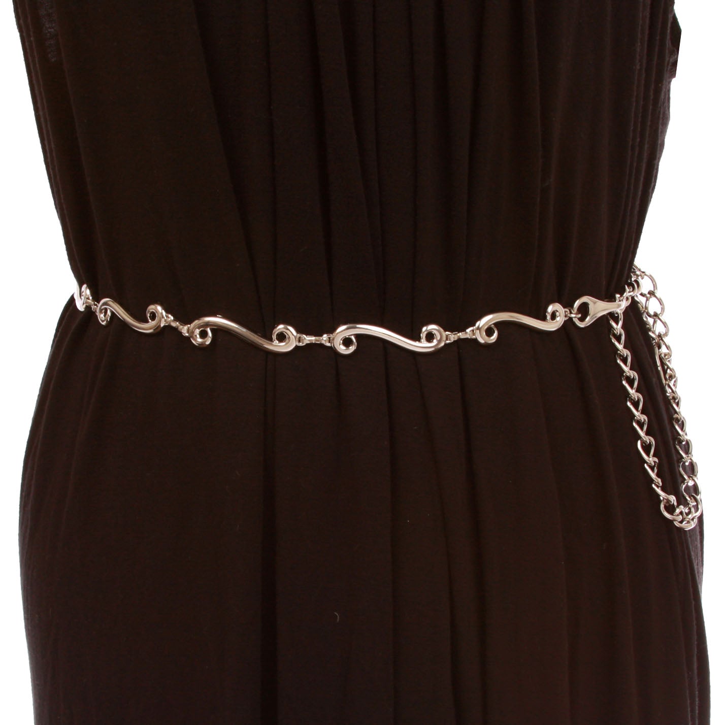 Women's Skinny Fashion Metal Chain Belt - OnlineBelts
