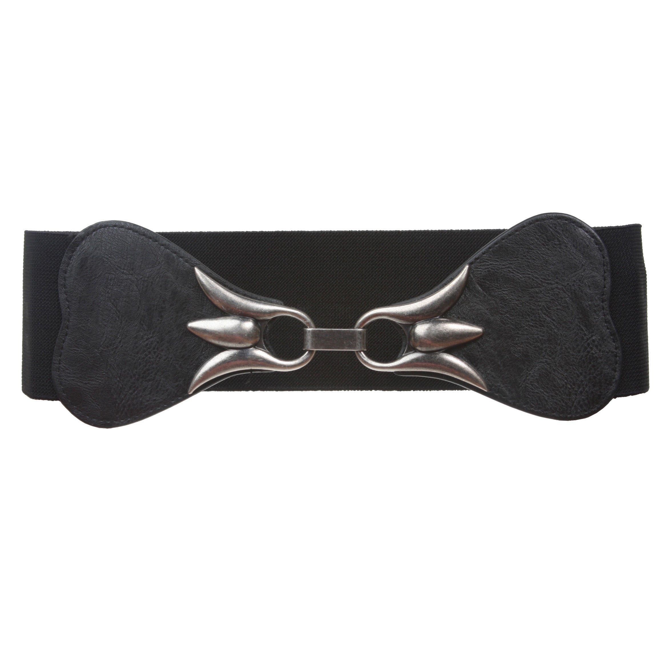 3" Wide High Waist Fashion Stretch Belt With Metal Hook Buckle