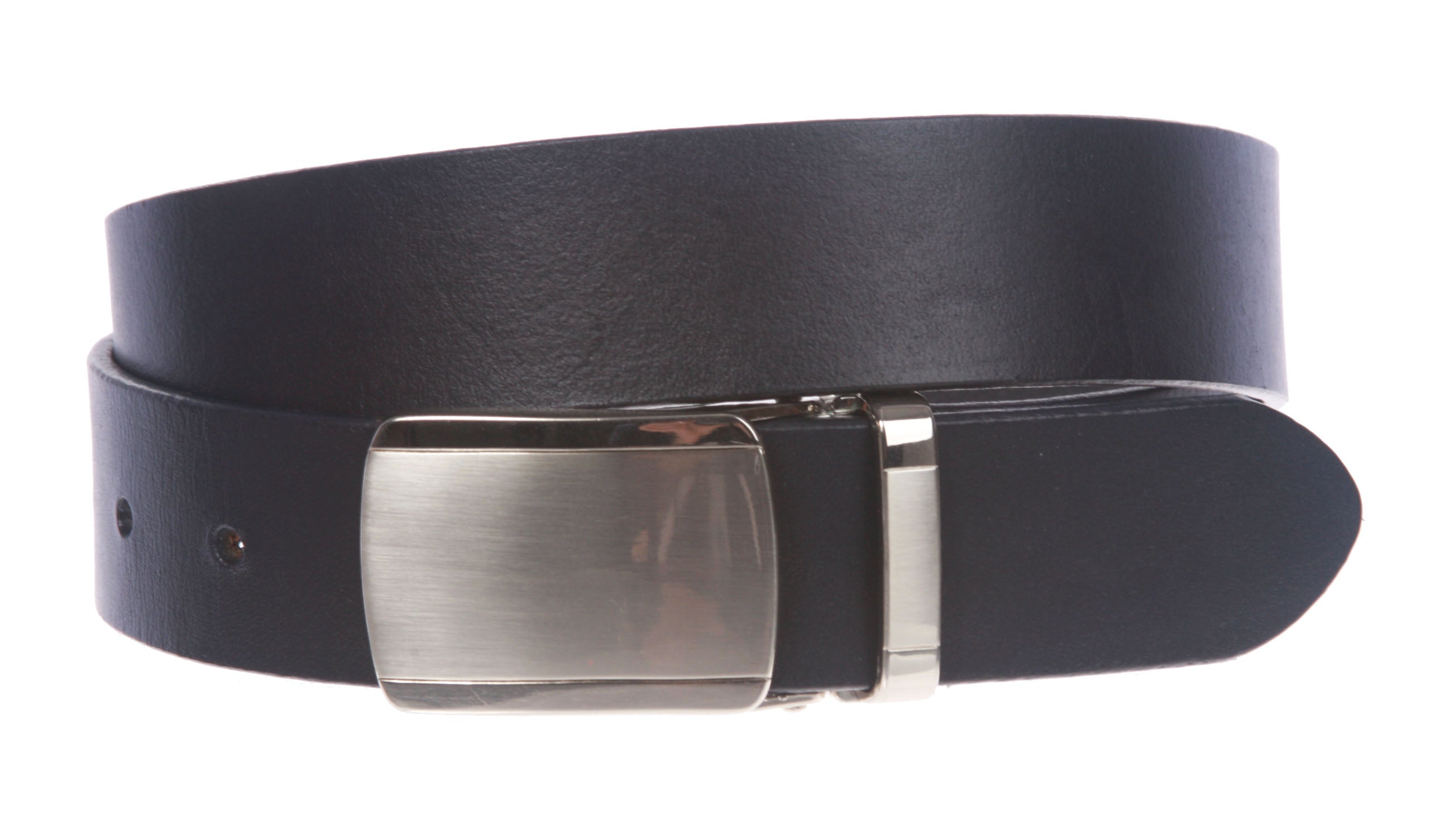 1 3/8" (34 mm) Clamp On Standard Plain Full Grain Leather Belt