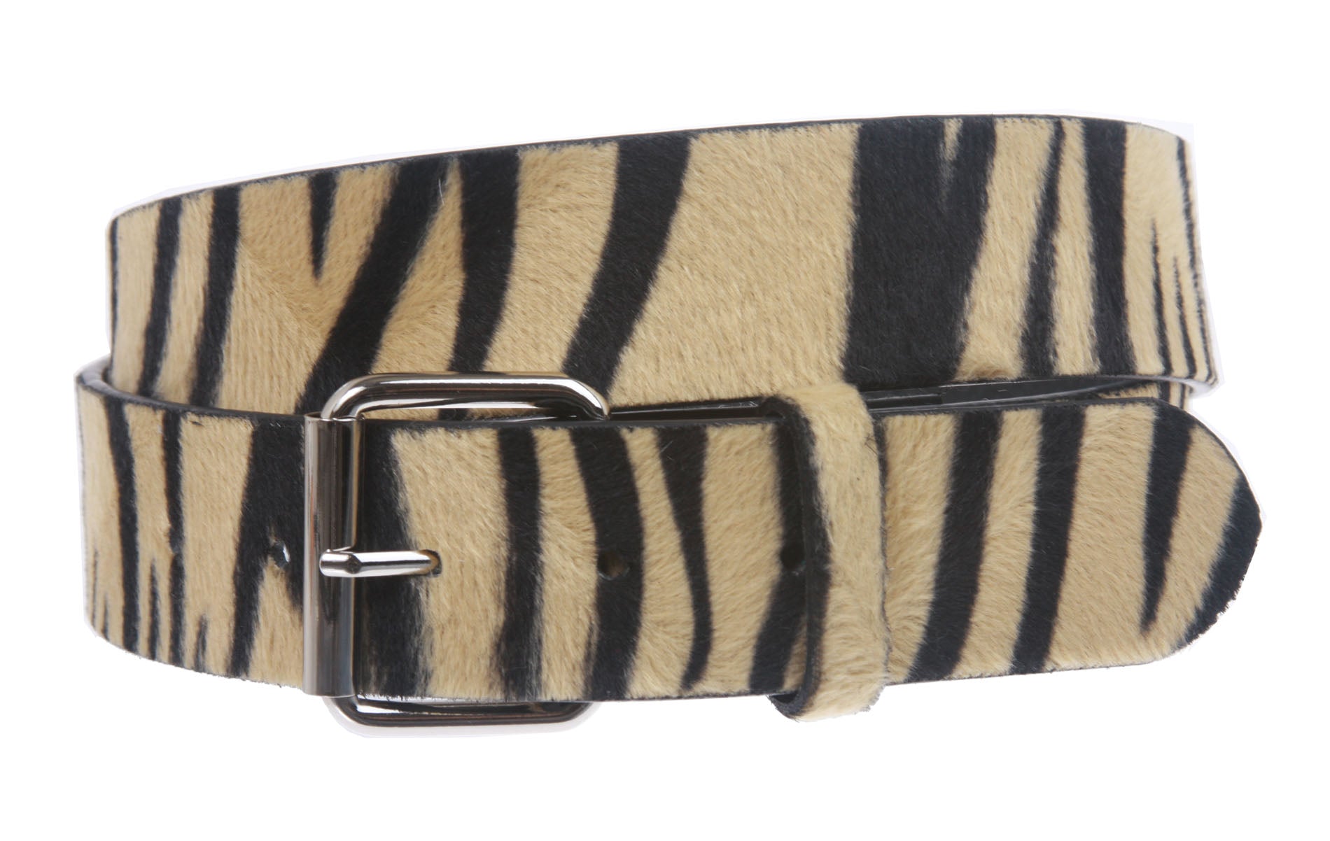 1 1/2" Snap On Zebra Print Belt - OnlineBelts