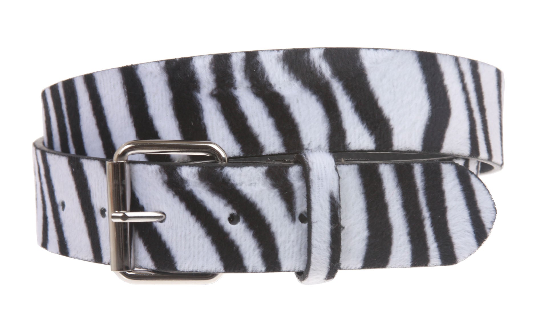 1 1/2" Snap On Zebra Print Belt - OnlineBelts