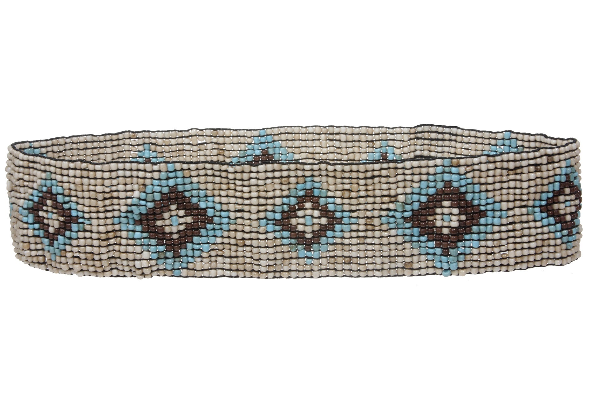 Diamond Pattern Southwest Beaded Stretch Belt - OnlineBelts