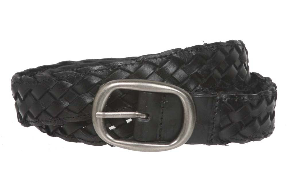 1 1/4" Women's Braided Woven Leather Belt - OnlineBelts