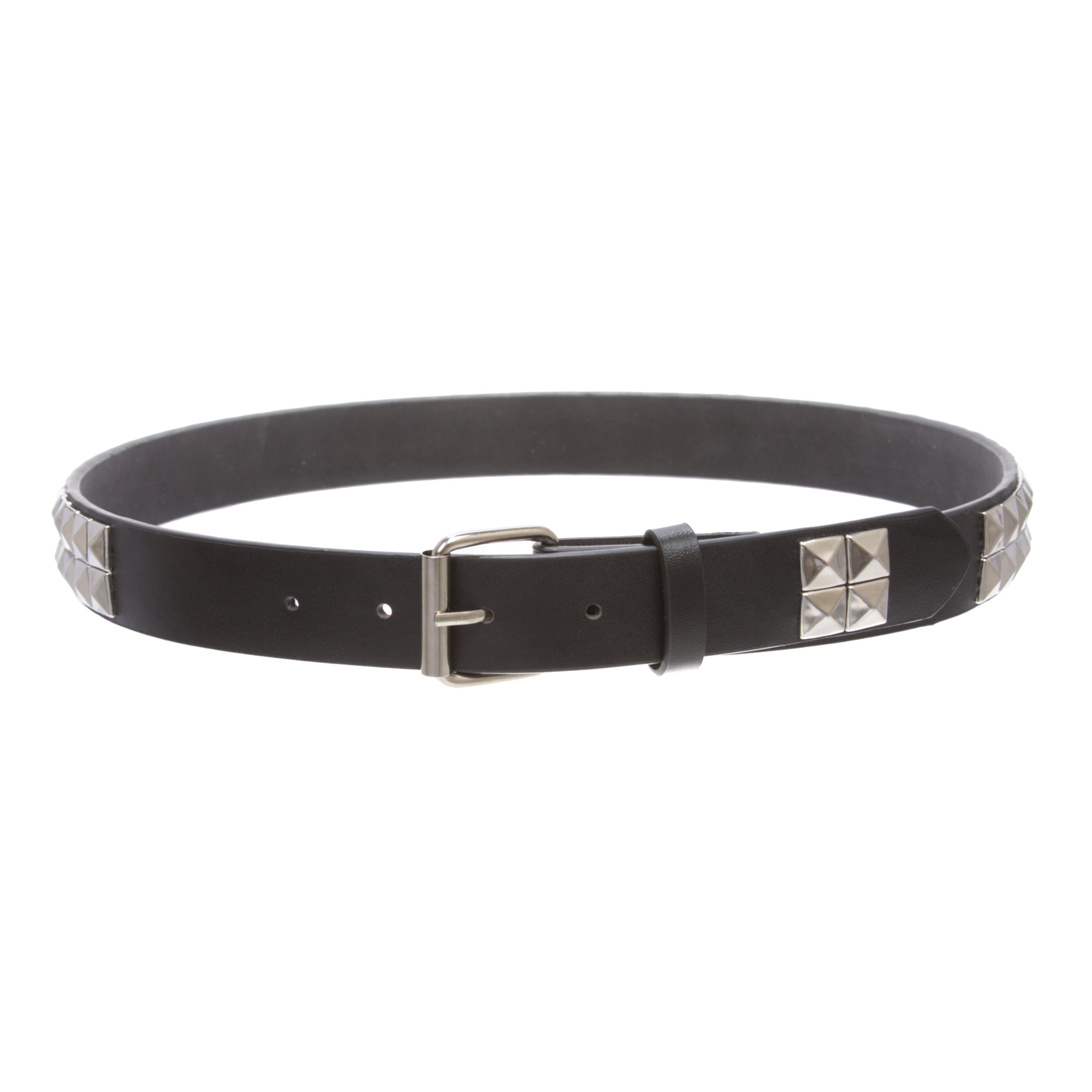 Kids 1" Snap On Punk Rock Studded Leather Belt - OnlineBelts