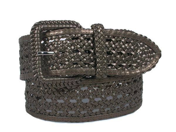 2 Inches Wide Hand Made Braided Square Buckle Belt - OnlineBelts