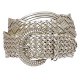 2" (50 mm) Genuine Leather Braided Woven Belt