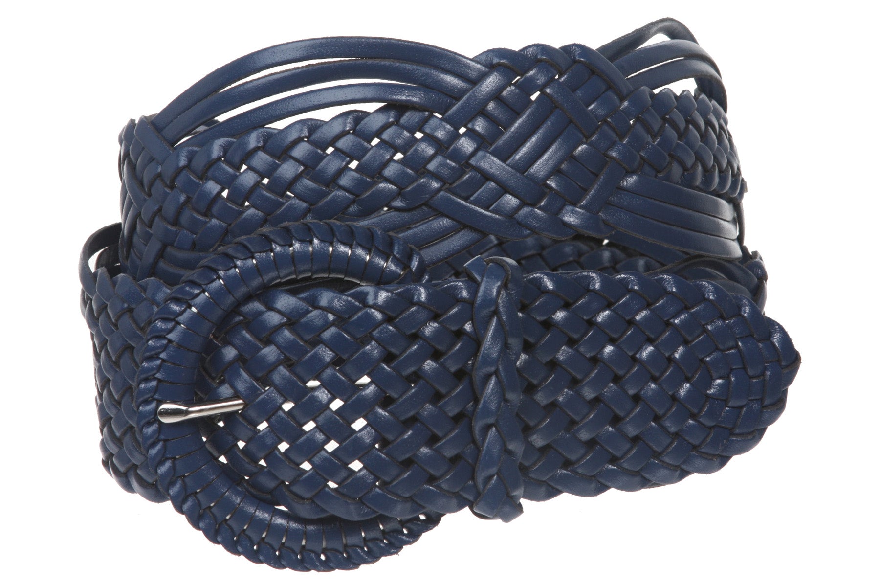 2" (50 mm) Genuine Leather Braided Woven Belt