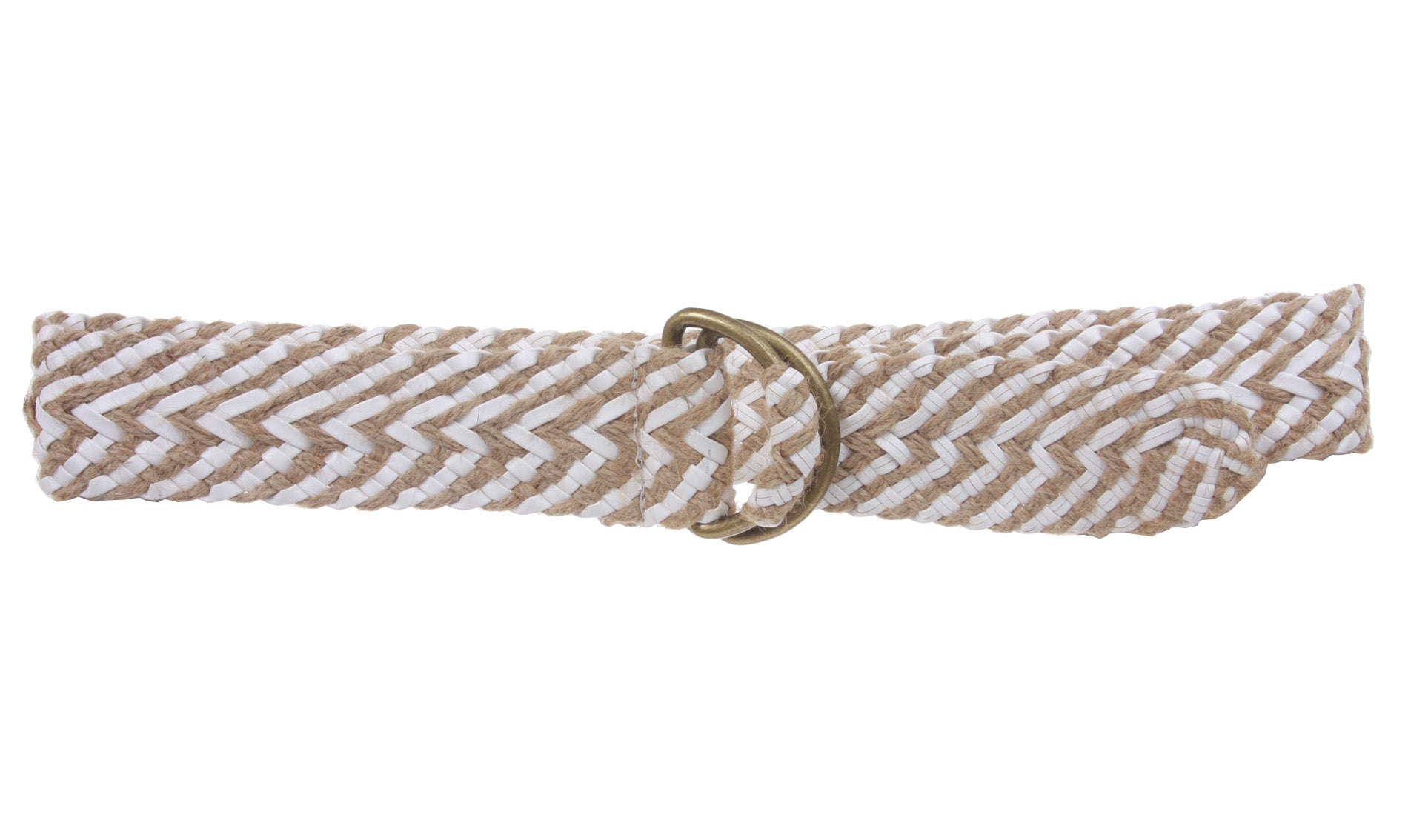 2" (50 mm) Wide D Ring Jute Braided Fashion Woven Sash Belt - OnlineBelts