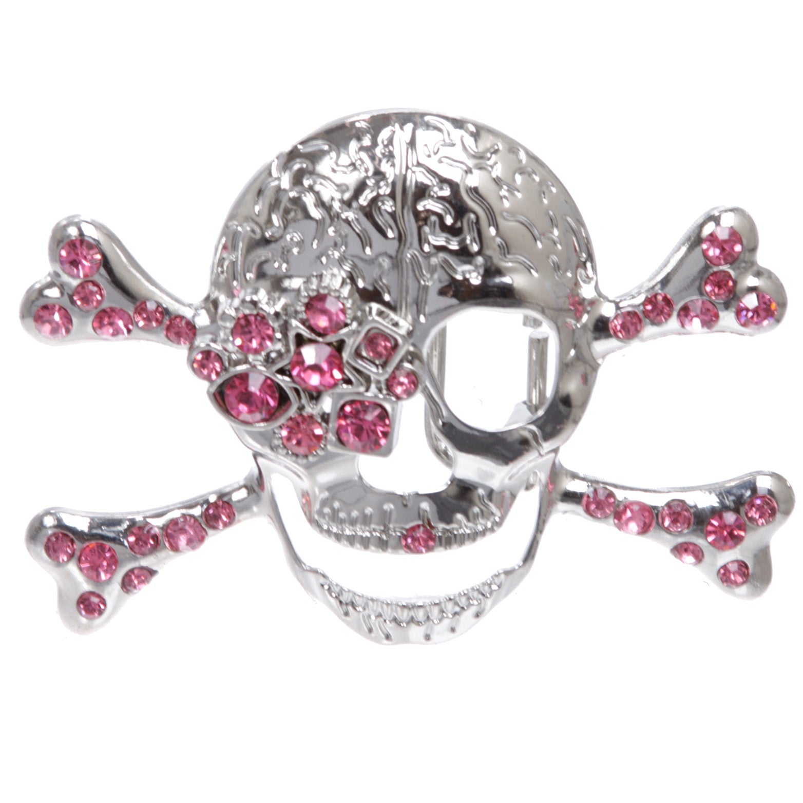 Rhinestone Skull & Crossbones Pirate Belt Buckle