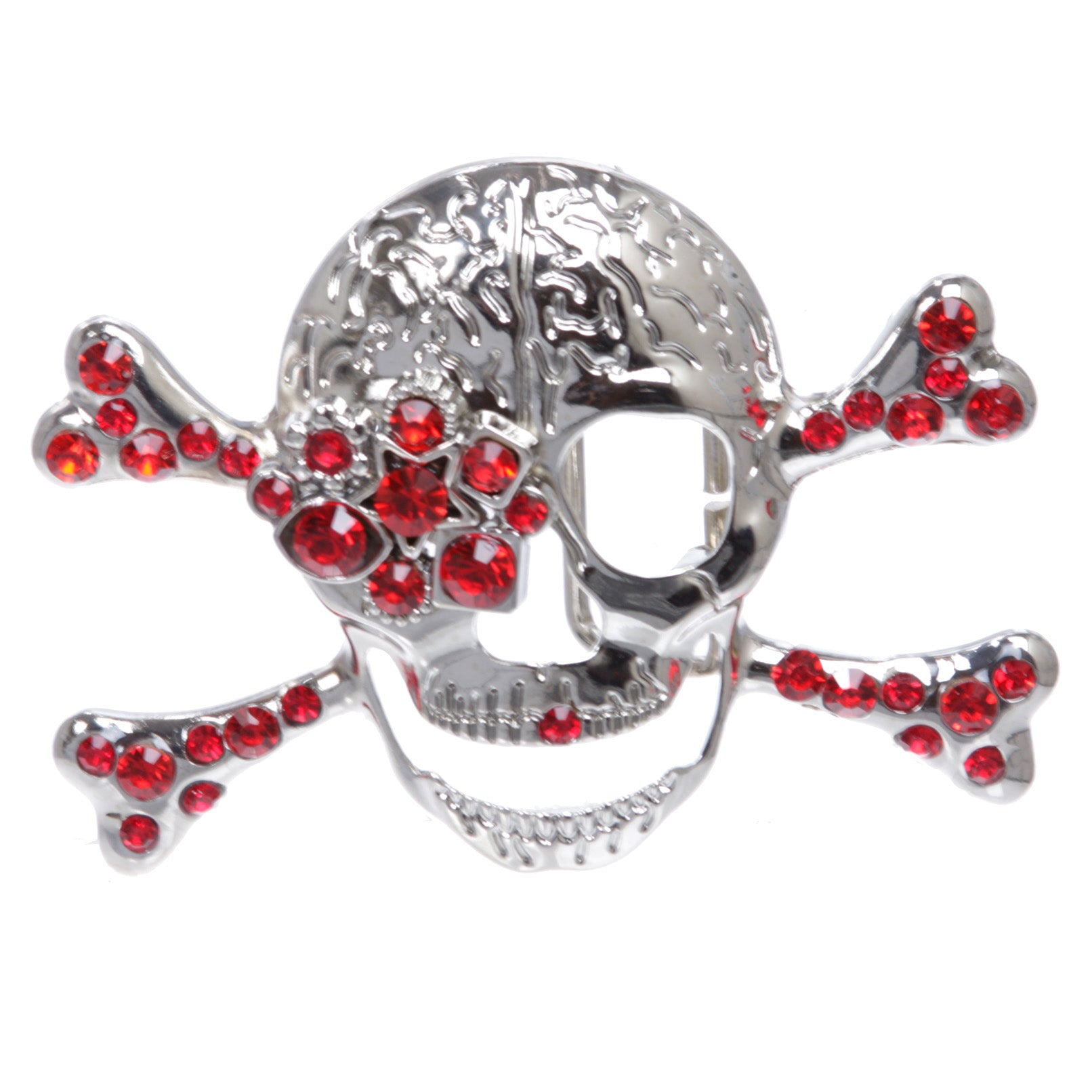 Rhinestone Skull & Crossbones Pirate Belt Buckle