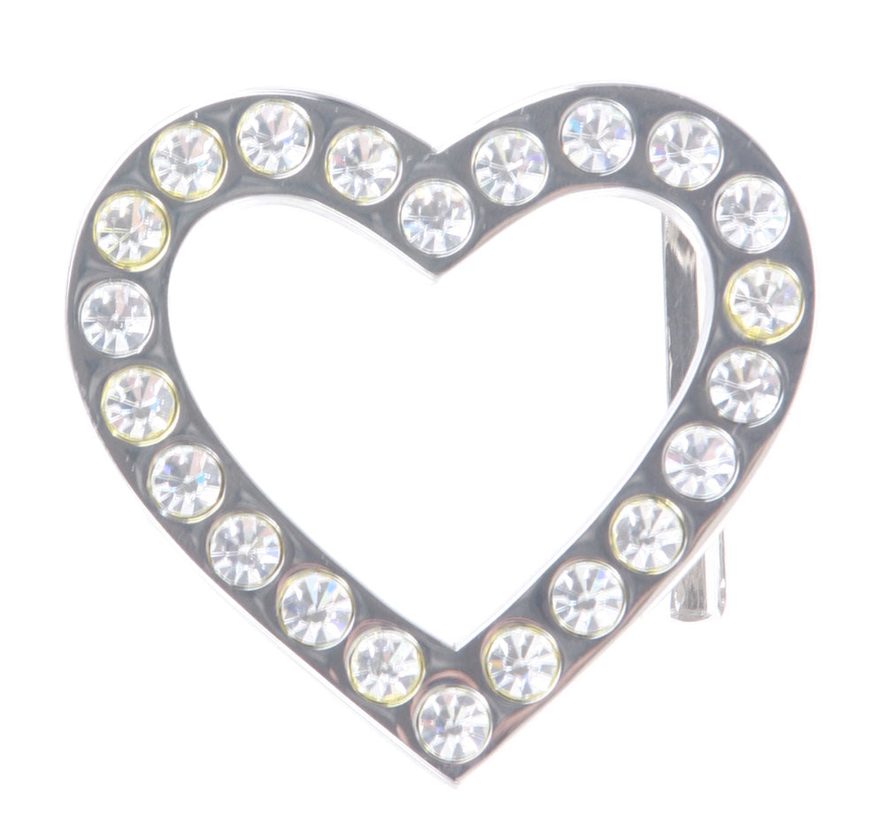 Cut Out Rhinestone Heart Belt Buckles