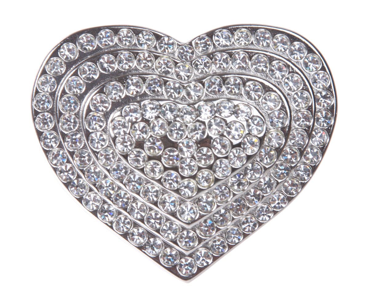 Rhinestone Heart Belt Buckle - OnlineBelts
