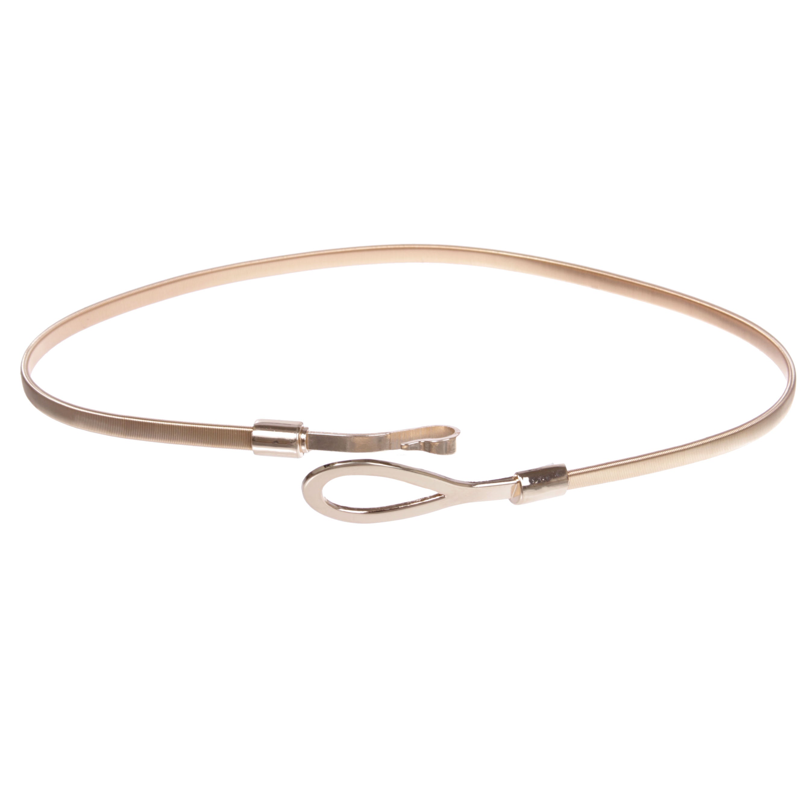 Women's Skinny Elastic Chain Punk Wedding Belt Piece Stretch Waistband - OnlineBelts