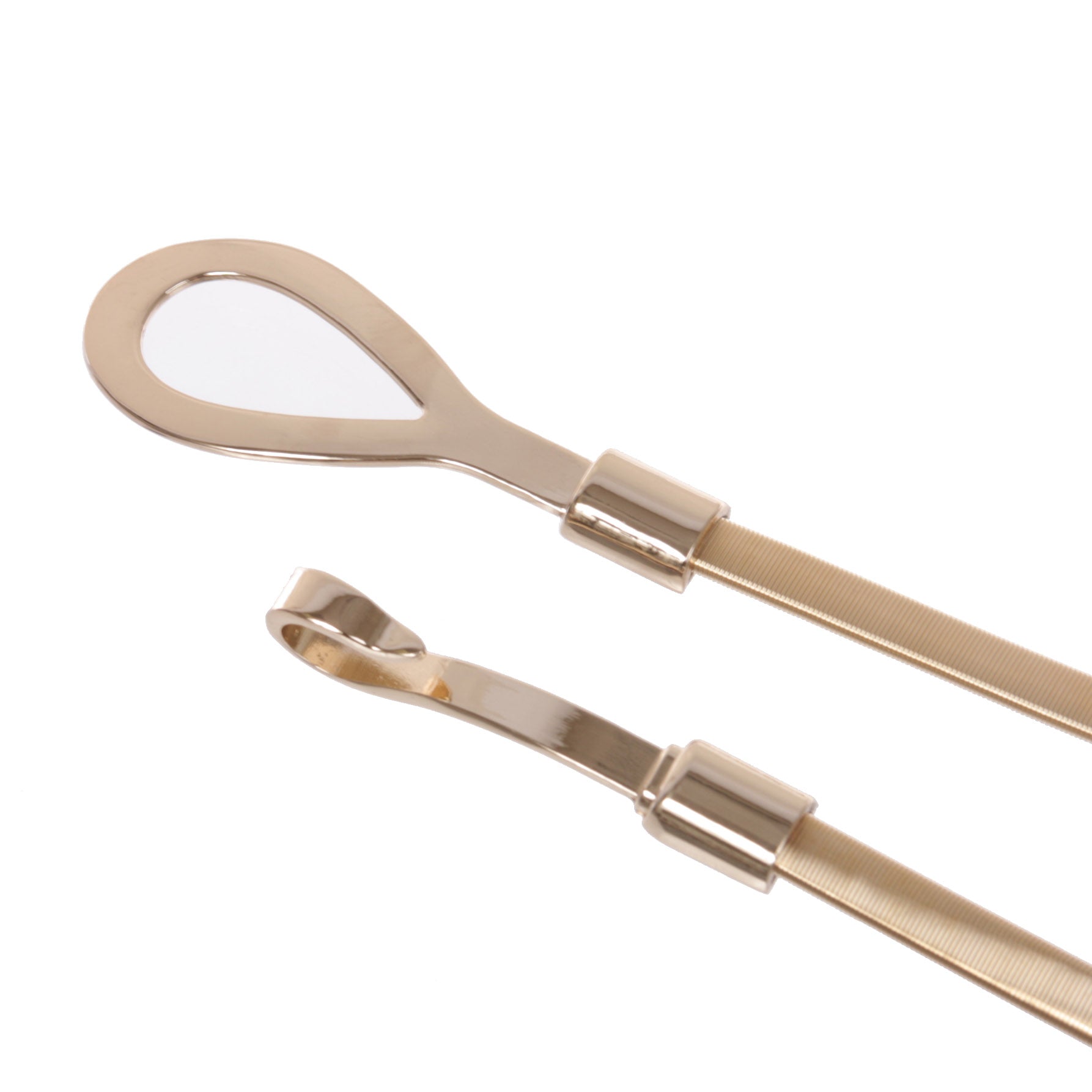 Women's Skinny Elastic Chain Punk Wedding Belt Piece Stretch Waistband - OnlineBelts