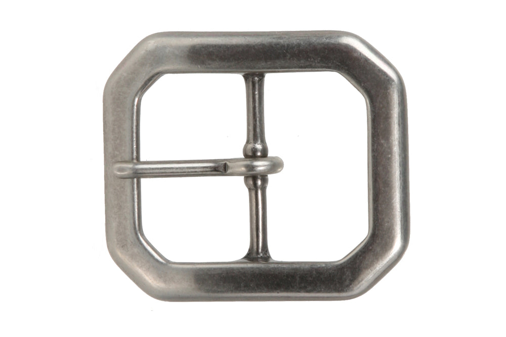 1 5/8 Inch Single Prong Octagon Rectangular Center Bar Belt Buckle - OnlineBelts