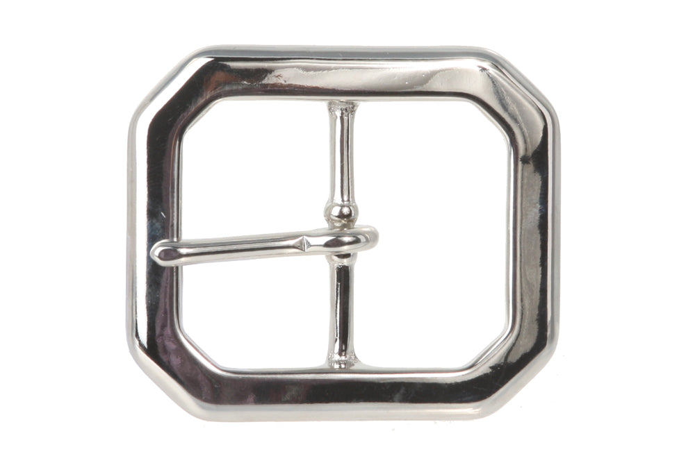 1 5/8 Inch Single Prong Octagon Rectangular Center Bar Belt Buckle - OnlineBelts