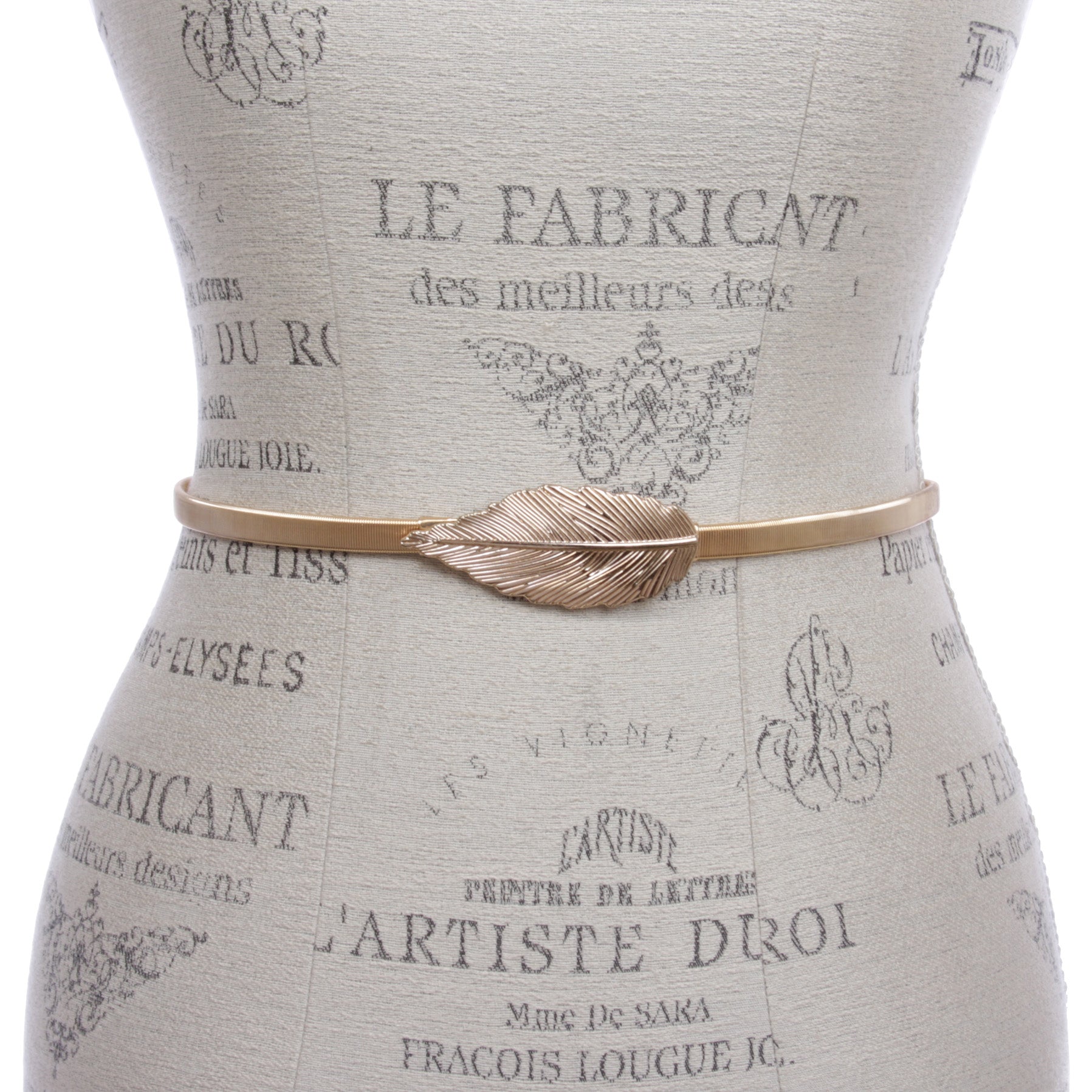 Women's Gold Metal Skinny Luxury Elastic Waistband Belt - OnlineBelts