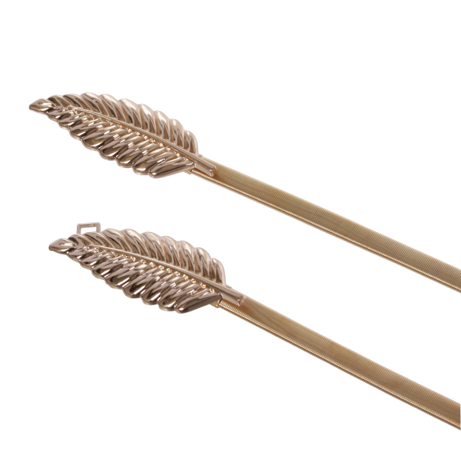 Charming Women's Gold Metal Elastic Waistband Belt - OnlineBelts