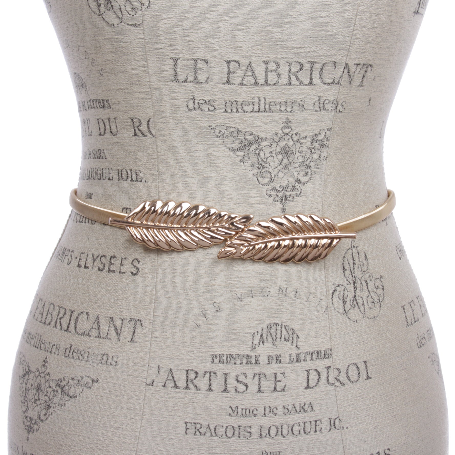 Charming Women's Gold Metal Elastic Waistband Belt - OnlineBelts