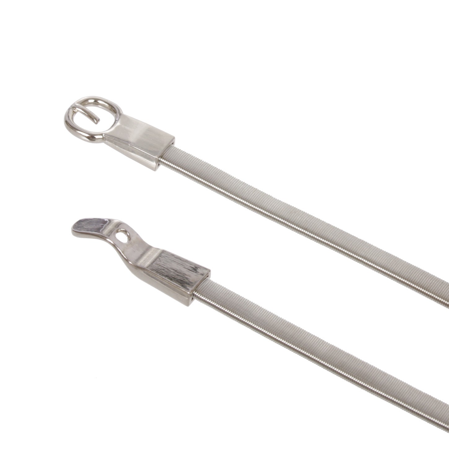 Silver Tone Skinny/Thin Stretch/Elastic Women Waistband Belt For Dress - OnlineBelts