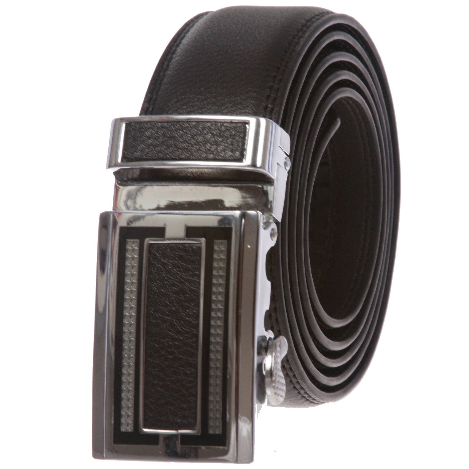 Men's Ratchet Dress Belt with Automatic Leather Fashion Buckle - OnlineBelts
