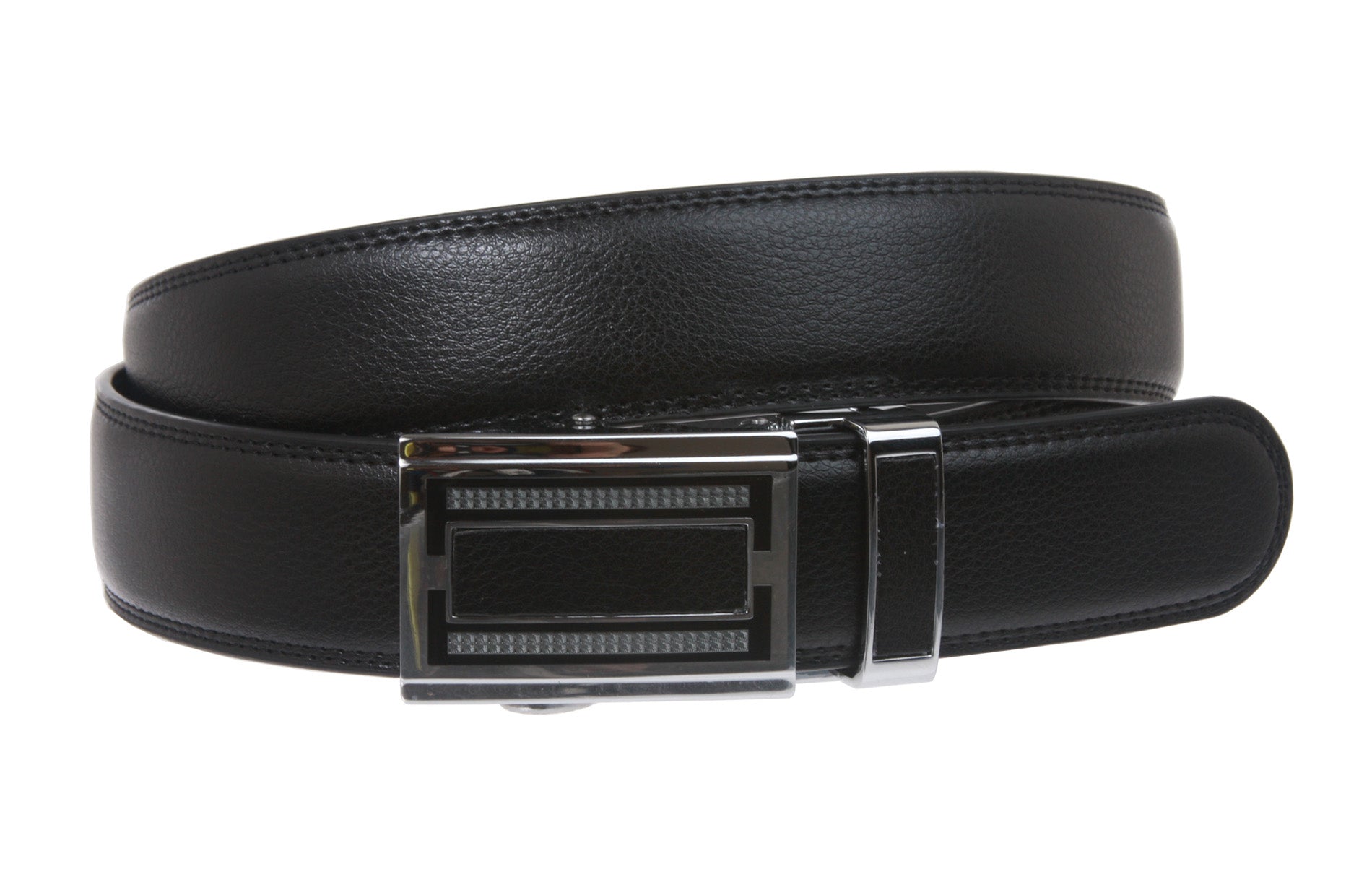 Men's Ratchet Dress Belt with Automatic Leather Fashion Buckle - OnlineBelts