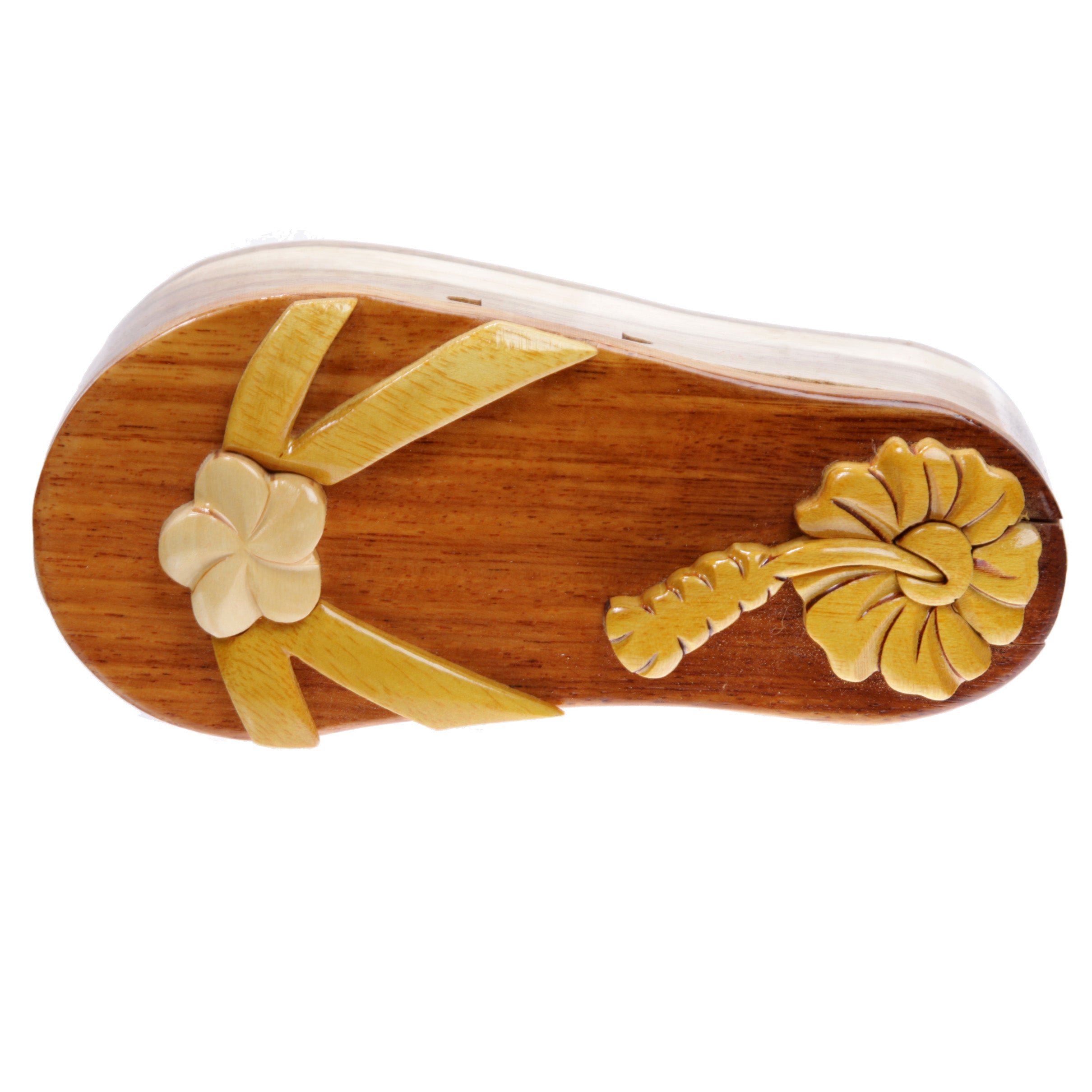 Handcrafted Wooden Shoe Shape Secret Jewelry Puzzle Box - Sandal - OnlineBelts
