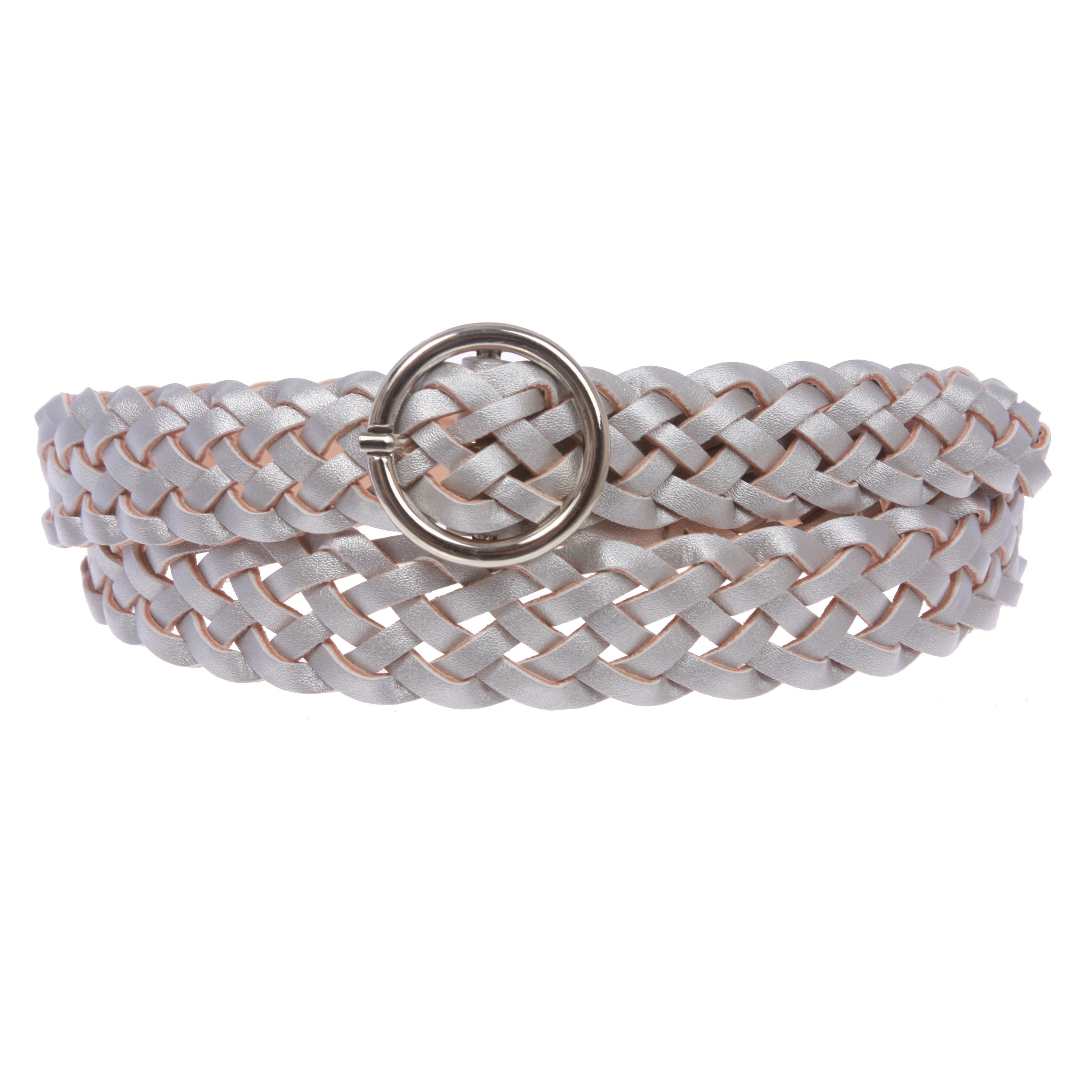 Women's 1" Skinny Braided Woven Non Leather Belt - OnlineBelts