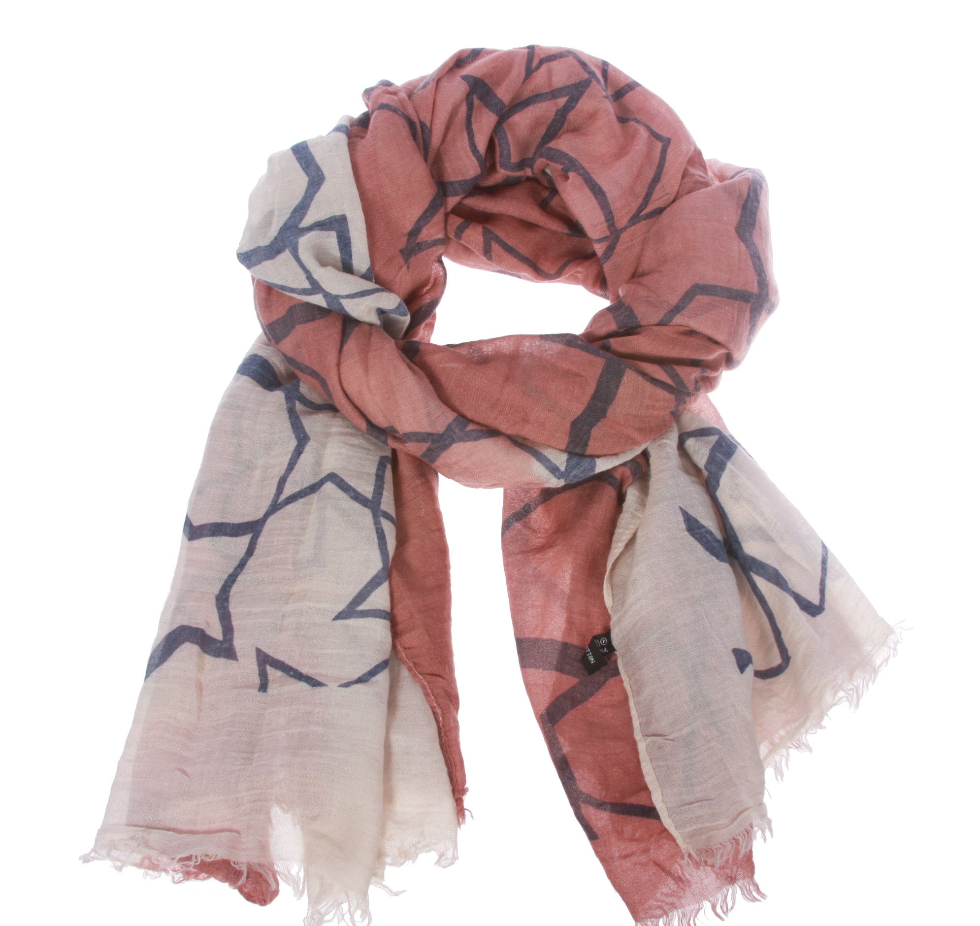 Womens Star Patent Light Weight Wide Shawl Wrap cotton Scarf - OnlineBelts